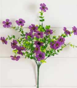 13" Outdoor UV Daisy Flower Bush Plant (Indoor/Outdoor)- Set of 12  **Purple