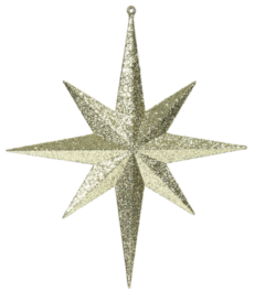 12 Inch Gold Glitter Star Ornament