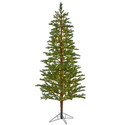 7.5' Fairbanks Fir Artificial Christmas Tree with 350 Clear Warm (Multifunction) LED Lights and 2...
