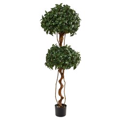 5' Sweet Bay Double Ball Topiary Artificial Tree