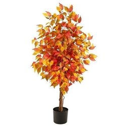 4' Autumn Ficus Artificial Fall Tree