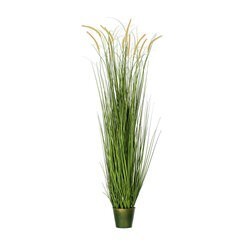 60" Artificial Potted Green Grass and Cattails.