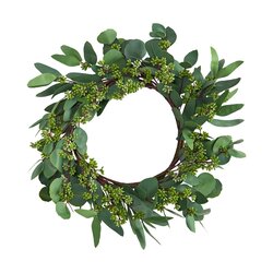 22" Eucalyptus and Berry Artificial Wreath