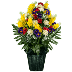 24 inches Sympathy Yellow Red Purple Wildflower Mix Outdoor UV Rated