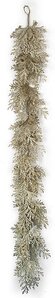 6 Foot Glittered Champagne Gold Cypress Garland