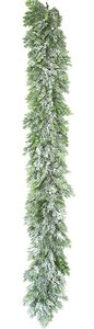 6 FOOT SNOWY GLITTERED PINE GARLAND