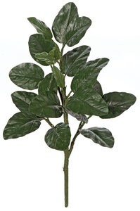 28 inches Artificial Banyan Tree Top Branch - 21 Leaves - Green