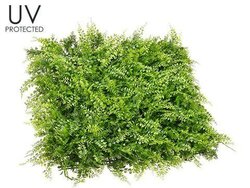 19.6"Wx19.6"L Outdoor UV Protected Fern Wall Mat Green