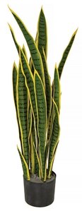 36" UV Outdoor Potted Sanseveria Plant | Yellow/Green
