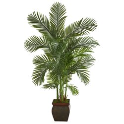 71” Areca Palm Artificial Tree In Brown Planter