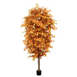 9 Foot Autumn Ficus Artificial Fall Tree