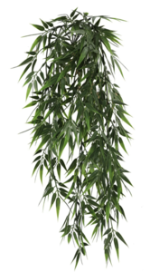 31 Inches Long Artificial Hanging Bamboo Leaf Garland Bushes – Dark Green UV Rated & Fire Rated