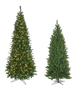 7.5 feet Winchester Pine Christmas Tree - Pencil Size - 938 Green Tips - Wire Stand
