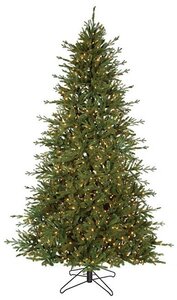 7.5 feet Caroline Fir Christmas Tree - Medium Size - 650 Warm White LED Lights