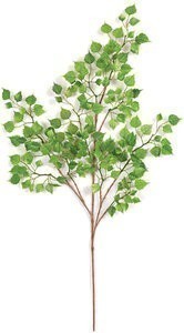 32 inches Mini Birch Branch - 183 Leaves - Green
