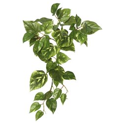18" Artificial Green Pothos Hanging Bush, *****Price is for a set of 3