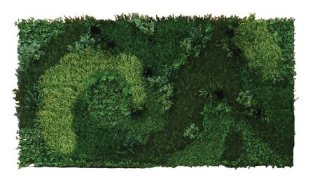 9 Foot * 4.5 Foot mixed moss wall Outdoor weather-resistant faux Mixed ivy fence artificial green wall