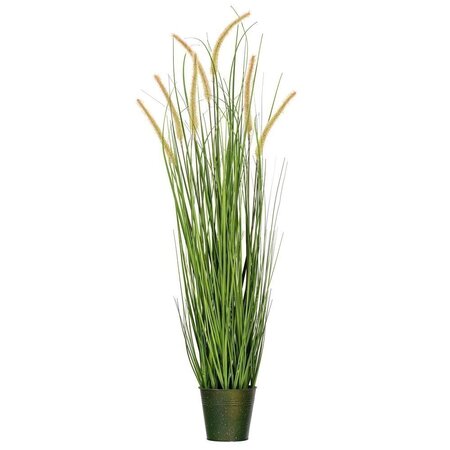 36" Artificial Potted Green Grass and Cattails.