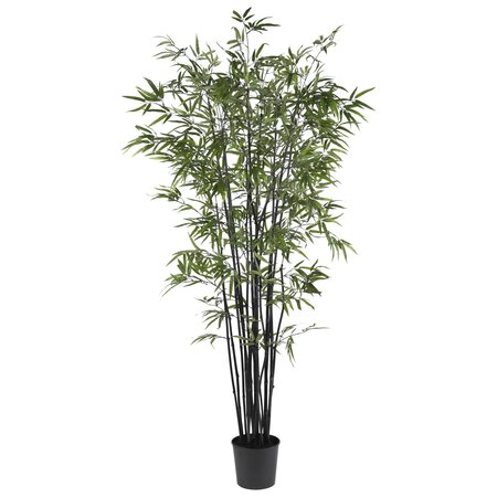 6.5 feet Black Bamboo  Tree with Natural Bamboo Trunks