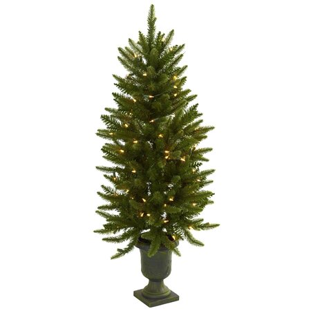 4' Christmas Tree w/Urn and Clear Lights