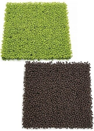 20 INCH X 20 INCH X 1 INCH POLYBLEND OUTDOOR BOXWOOD MAT | LIME GREEN OR BURGUNDY