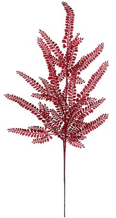 26 Inch Burgundy Maidenhair Fern Branch