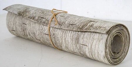6 Foot X 12 Inch Roll Of Synthetic Birch Bark In Dark Grey Or White Colors