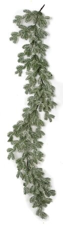 6 Foot Glittered Silver Hemlock Garland