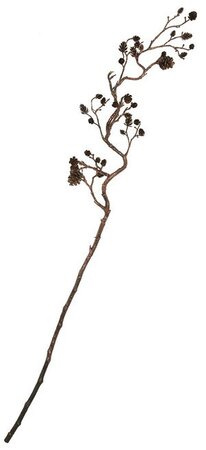 55 inches GLITTERED PINE CONE TWIG BRANCH