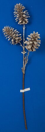 33 Inch Frosted Pinecone Spray With Glitter