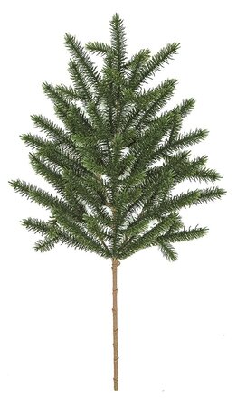 32 inches POLYBLEND OUTDOOR FRASIER FIR BRANCH | GREEN OR GREEN/GREY