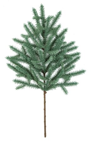 32 inches POLYBLEND OUTDOOR FRASIER FIR BRANCH | GREEN OR GREEN/GREY