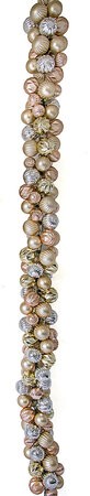 8 FOOT MIXED MATTE/SHINY ROSE GOLD, CHAMPAGNE, AND SILVER BALL GARLAND