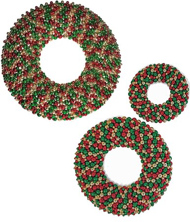 Shiny Reflective Traditional Christmas Mixed Ball Wreath | 30 Inch, 48 Inch, 60 Inch, 72 Inch