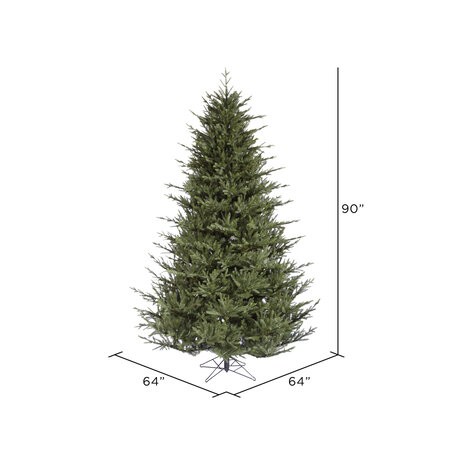 7.5 feet x 64 inches unlit Itasca Italian Fraser Artificial Christmas Tree featuring 2454 PE/PVC tips