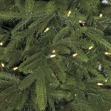 7.5 feet Red Spruce Christmas Tree - Natural Wood Trunk - 936 Green PE/PVC Tips
