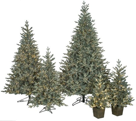 Full Size Appalachian Fir Tree With Twinkling Led Lights