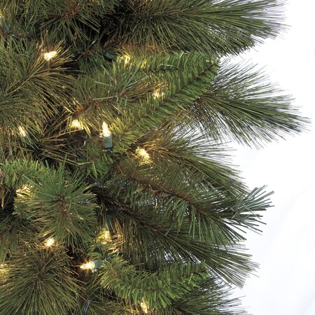 9 feet Sheridan Pine Garland - Mixed Green Tips - Warm White LED Lights