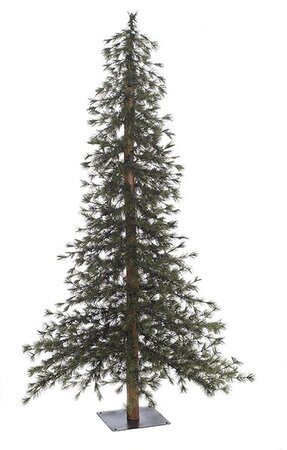 6 feet Taos Mountain Pine Christmas Tree - Natural Trunk - 603 Tips - 36 inches Width - Metal Stand