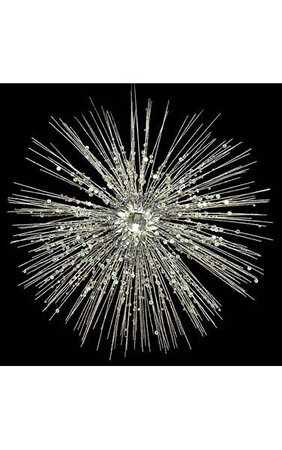 14" Glittered/Jeweled Starburst Pine Double-Sided - Silver Shaping Required
