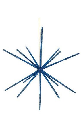 14" Glittered Star Assembly Required Dark Blue