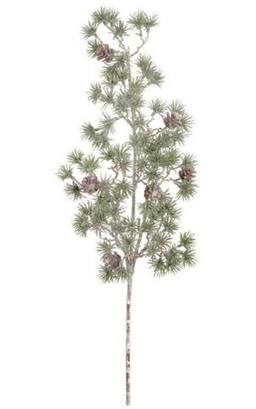 18" Plastic Glittered Pine Spray