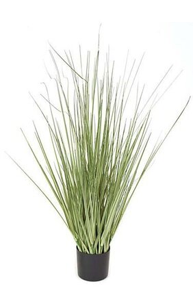 36" PVC Onion Grass - Grey/Green - Weighted Base