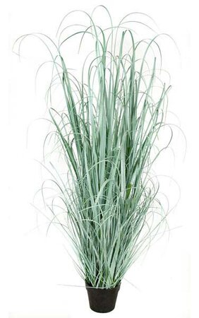 55" PVC Onion Grass Bush - Mint Green/Blue - Weighted Base