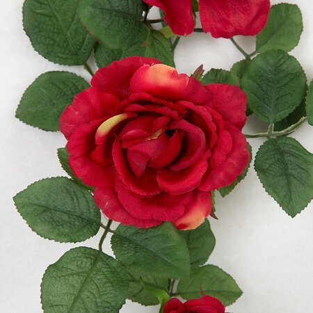 Earthflora's 7 Foot Ifr Rose Garlands - Pink Or Red