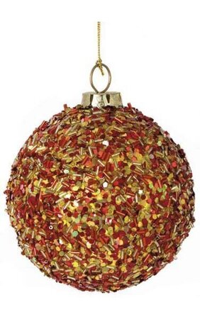 6" Sequined Ball Red/Copper