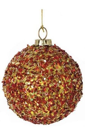 6" Sequined Ball Red/Copper