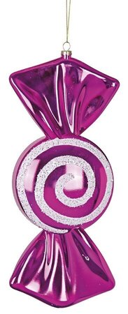 Earthflora's 12 Inch Round Swirl Candy Ornament - 4 Colors