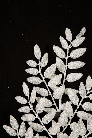 21 inches Plastic Glittered Locus Spray - 9 inches Width - Blue