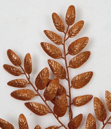 21 inches Plastic Glittered Locus Spray - 9 inches Width - Blue